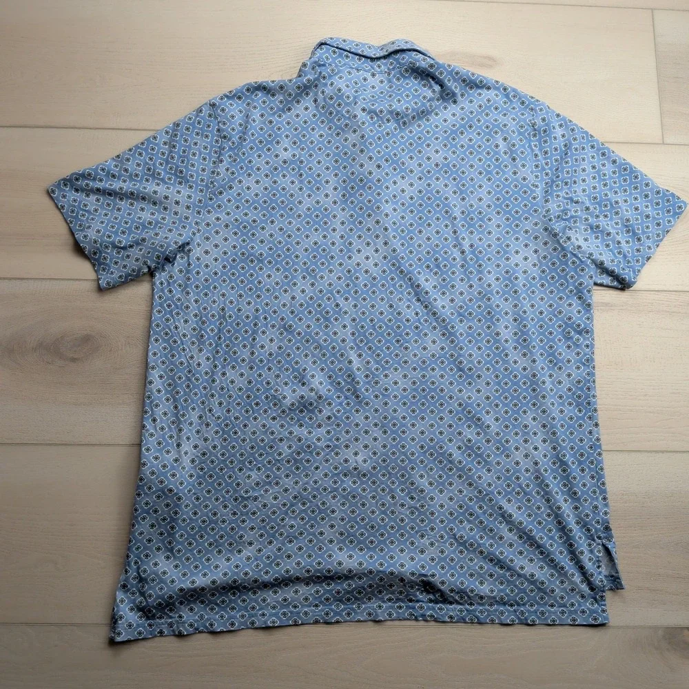Polo Golf Ralph Lauren‎ Polo Shirt Mens XL Floral All Over Print Blue